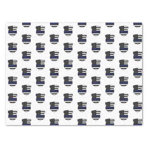 Police Officer Thin Blue Line Cop Police Badge Tissue Paper