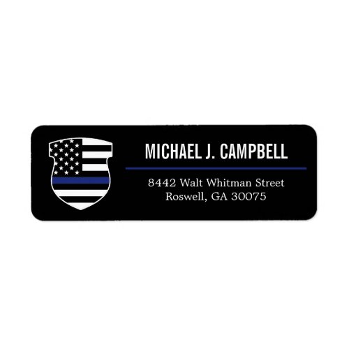 Police Officer Thin Blue Line Law Enforcement Cop Label