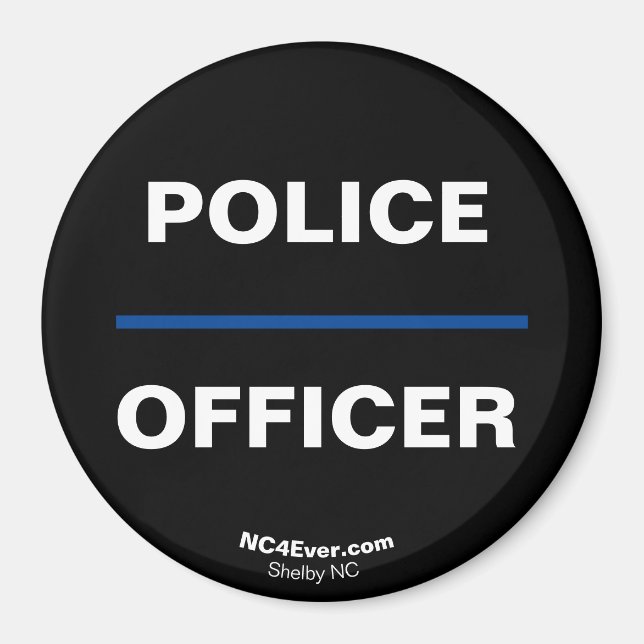 POLICE  OFFICER Thin Blue Line magnet (Front)