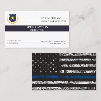 Police Officer | Thin Blue Line Police Flag Business Card