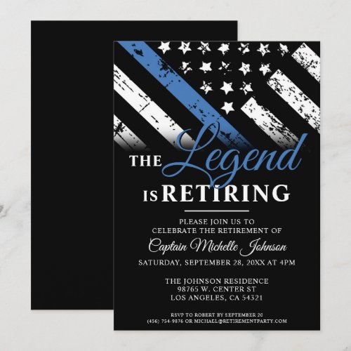 Police Officer Thin Blue Line Retirement Party