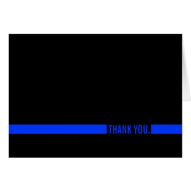 Police Officer Thin Blue Line Thank You Card
