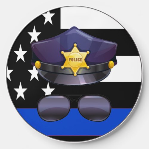 Police Officer Thin Blue Line  Wireless Charger