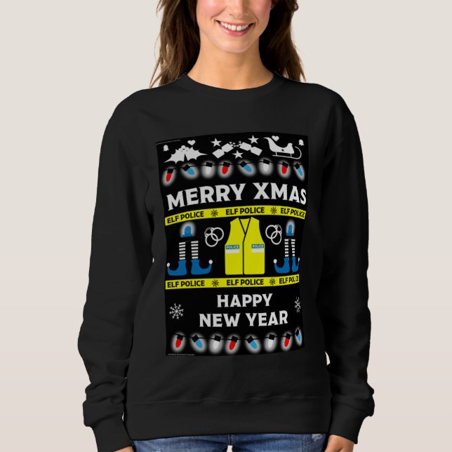 police officer ugly xmas sweater (Front)