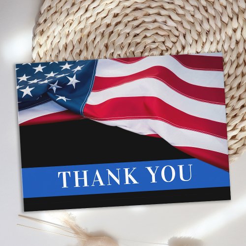 Police Officer USA Flag Law Enforcement Thank You Business Card