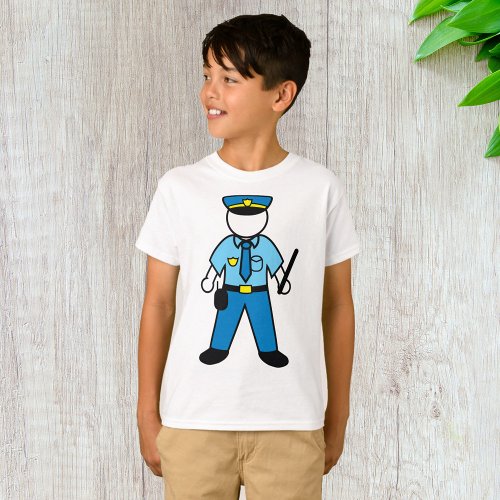 Police Officer With A Baton T_Shirt