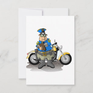 Police Officer Writing A Ticket Invitations