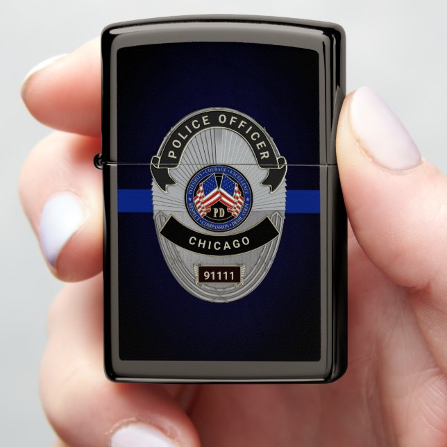 Police Officer Zippo Lighter (In Hand)