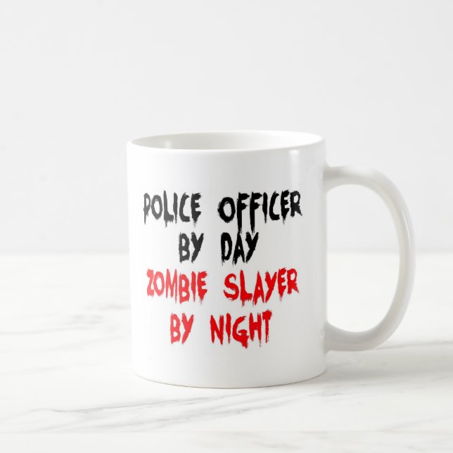 Police Officer Zombie Slayer Coffee Mug (Right)