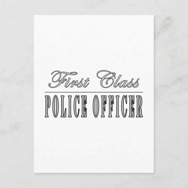 Police Officers : First Class Police Officer Postcard (Front)