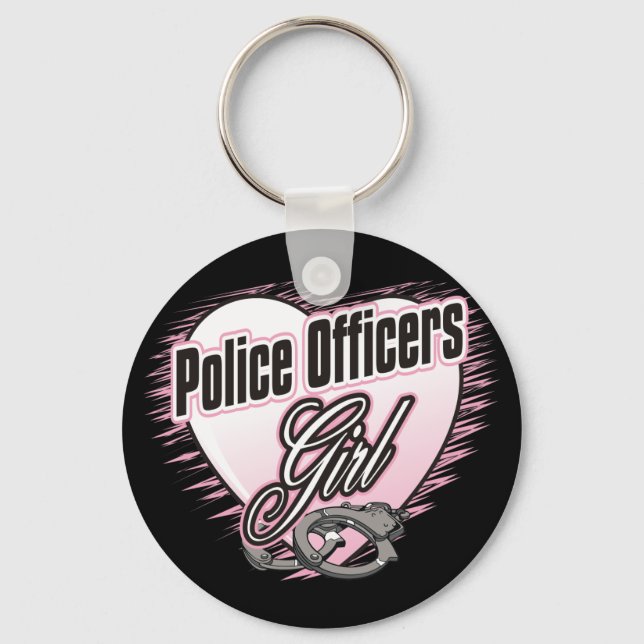 Police Officers Girl Keychain (Front)