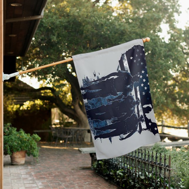 Police Officers of America House Flag (In SItu)