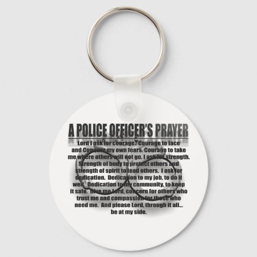 POLICE OFFICERS PRAYER KEYCHAIN