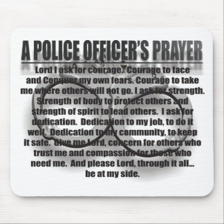 POLICE OFFICERS PRAYER MOUSE PAD