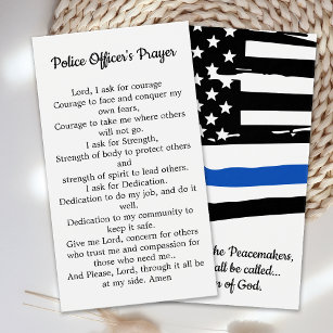 Police Officers Prayer Poem Law Enforcement Card
