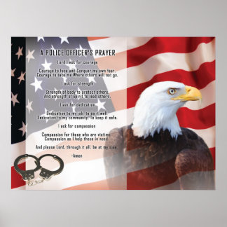 Police Officers Prayer Poster