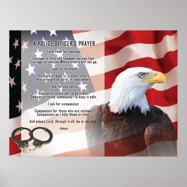 Police Officers Prayer Poster (Front)