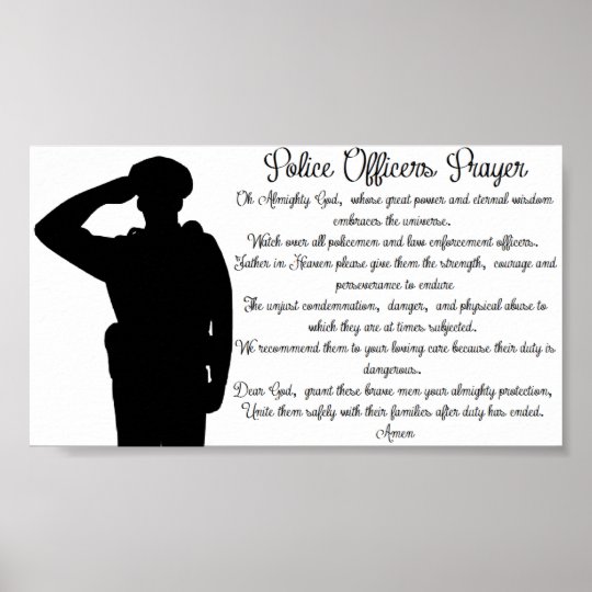 Police Officers Prayer Poster | Zazzle