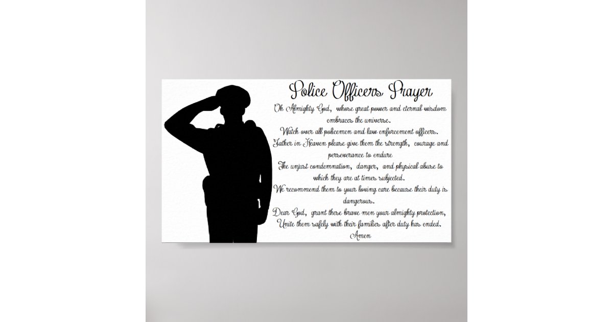 Police Officers Prayer Poster | Zazzle.com