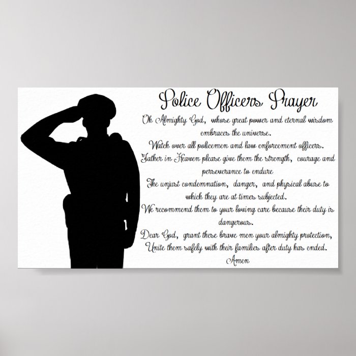 Police Officers Prayer Posters