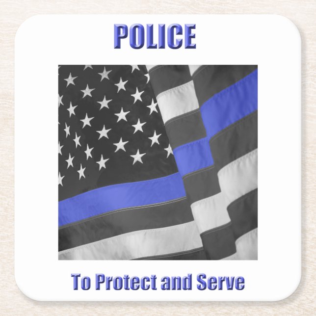 Police Paper Coaster (Front)