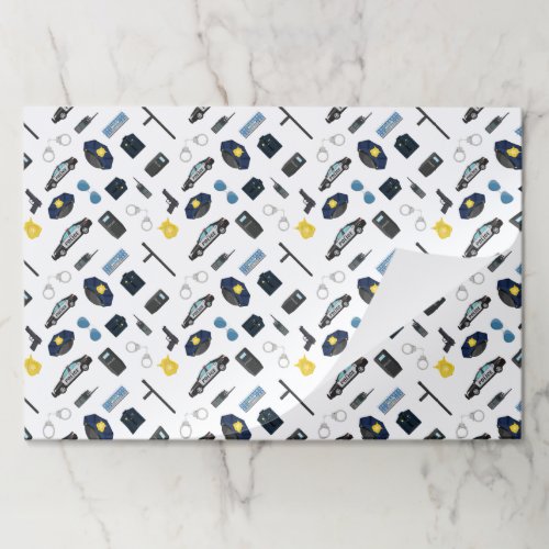 Police Paper Placemats, Law Enforcement Party Pad