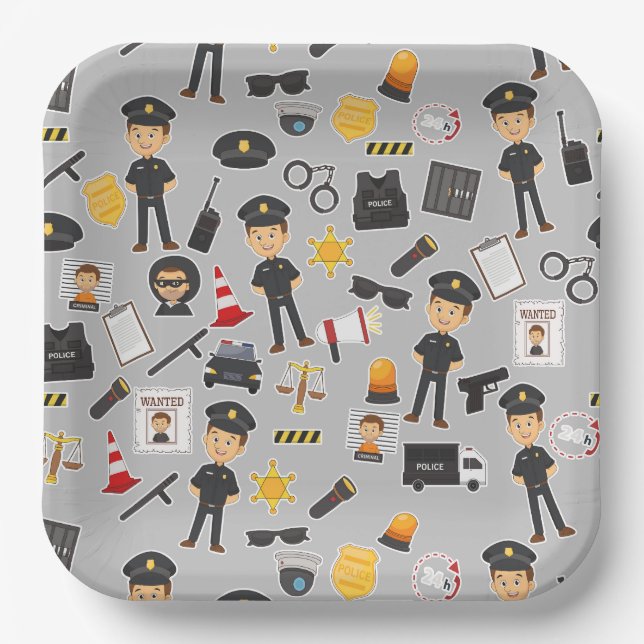 Police  paper plates (Front)