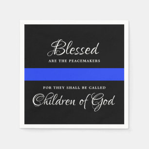 Police Party Law Enforcement Thin Blue Line Napkins