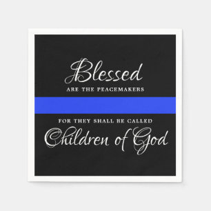 Police Party Law Enforcement Thin Blue Line Napkins
