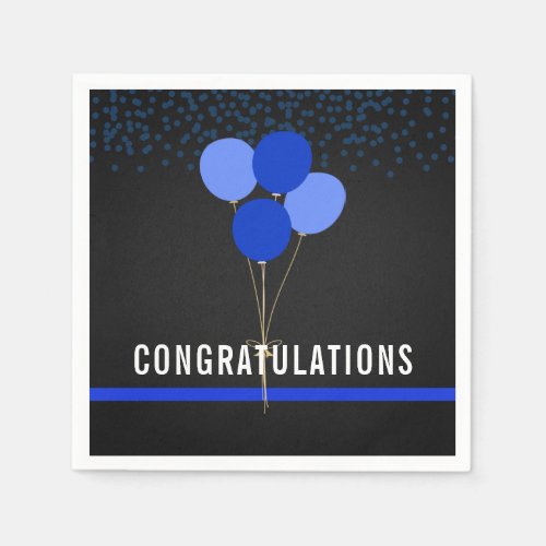Police Party Themed Congratulations Napkins