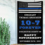 Police Party Thin Blue Line Happy Retirement  Banner