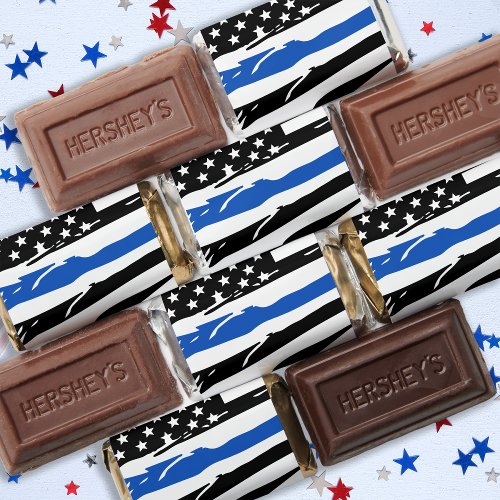 Police Party Thin Blue Line Retirement  Hersheys Miniatures