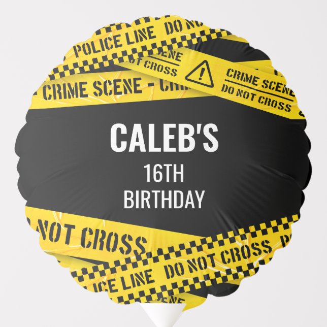 Police Party with Yellow Do not cross Tapes Balloon (Front)