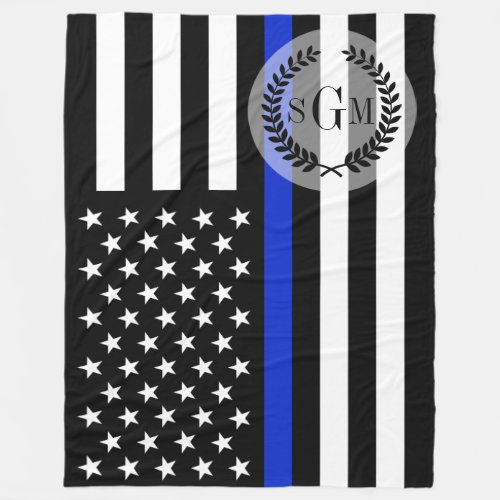 Police Patriotic Flag Monogram