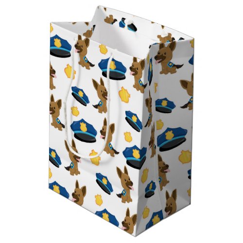 Police pattern medium gift bag