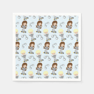 Police pattern napkins