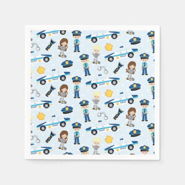 Police pattern napkins (Front)