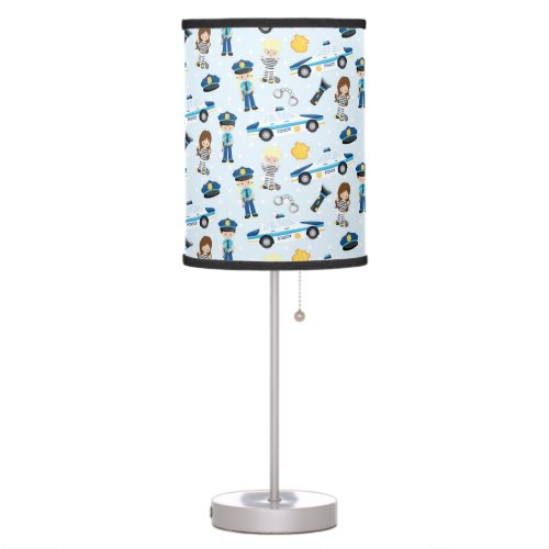 Police pattern table lamp