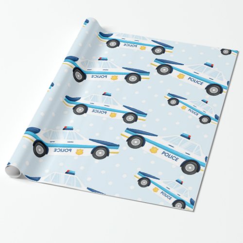 Police pattern wrapping paper