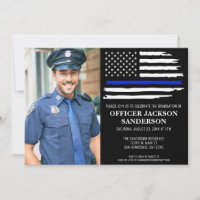 Police Photo Graduation Blue Line Law Enforcement