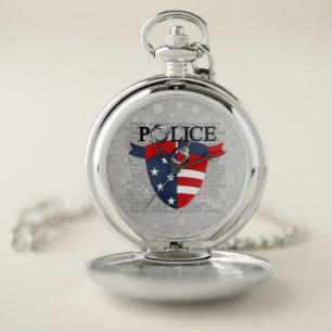 Police Pocket Watch: Silver Watch