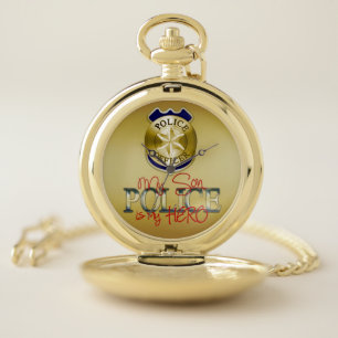 Police Pocket Watch: Silver Watch