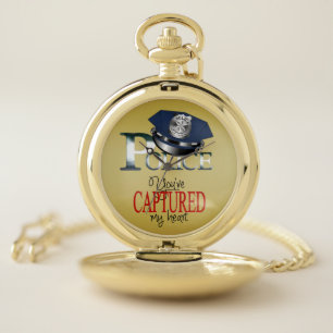 Police Pocket Watch: Silver Watch