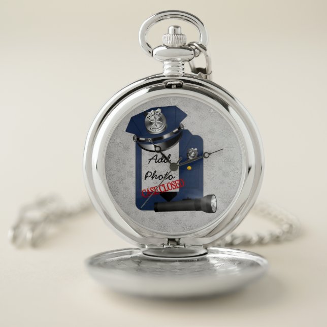 Police Pocket Watch: Silver Watch (Inside)