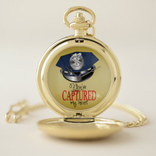 Police Pocket Watch: Silver Watch