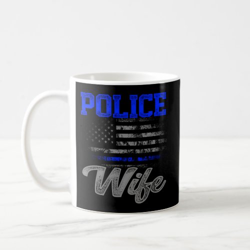 Police Pride American Flag Coffee Mug
