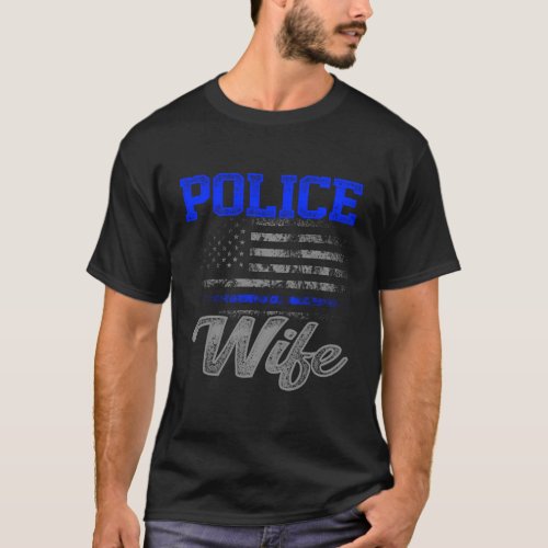 Police Pride American Flag T_Shirt