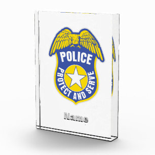 Police Protect and Serve Badge Award