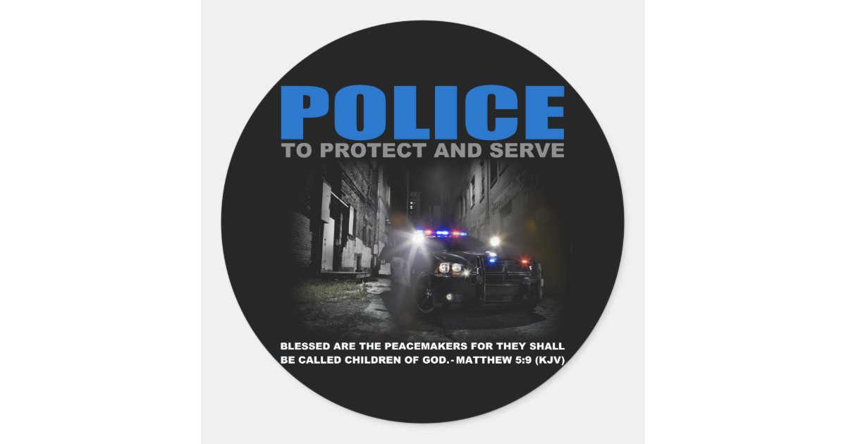 Police Protect And Serve Sticker 5080