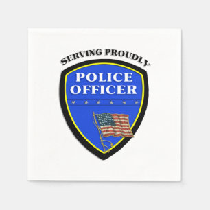 Police Proudly Serving Paper Napkins